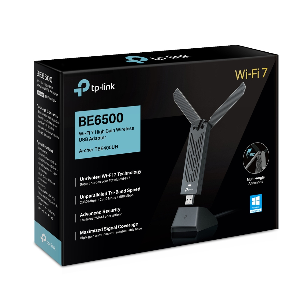 TP-LINK Archer TBE400UH BE6500 Tri-Band Wi-Fi 7 USB Adapter