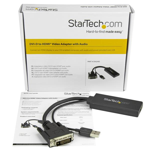 StarTech.com DVI and Digital Audio to HDMI Converter