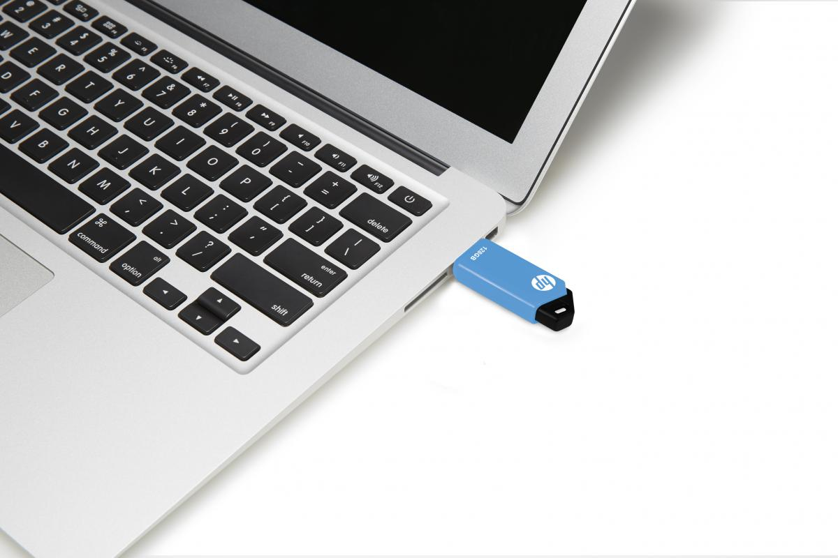 HP v150w USB flash drive 128 GB USB Type-A 2.0 Black, Blue