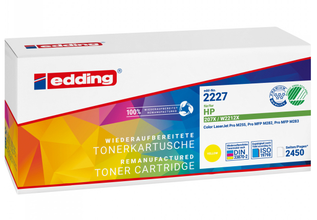 EDDING EDD-2227 gelb Toner kompatibel zu HP 207X W2212X - Kompatibel - Tonereinheit
