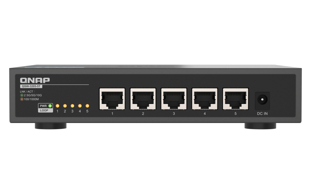 QNAP QSW-3205-5T - Switch - unmanaged - 5 x 100/1000/2.5G/5G/10GBase-T