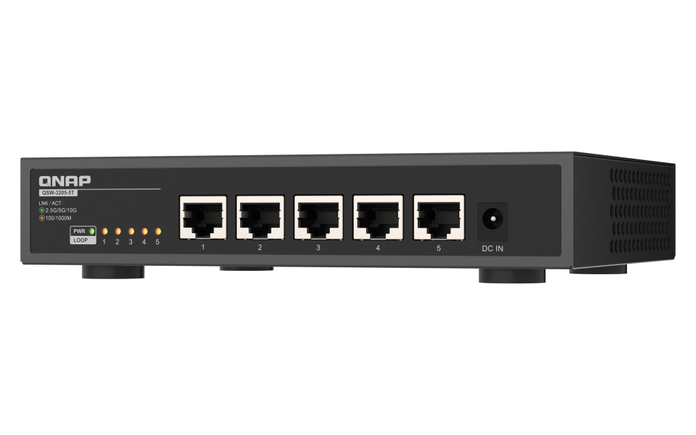 QNAP QSW-3205-5T - Switch - unmanaged - 5 x 100/1000/2.5G/5G/10GBase-T