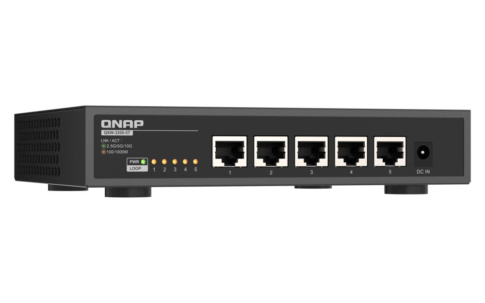 QNAP QSW-3205-5T - Switch - unmanaged - 5 x 100/1000/2.5G/5G/10GBase-T