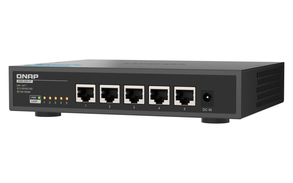 QNAP QSW-3205-5T - Switch - unmanaged - 5 x 100/1000/2.5G/5G/10GBase-T