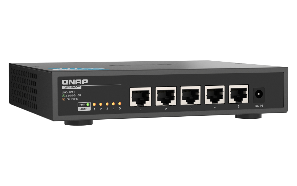 QNAP QSW-3205-5T - Switch - unmanaged - 5 x 100/1000/2.5G/5G/10GBase-T
