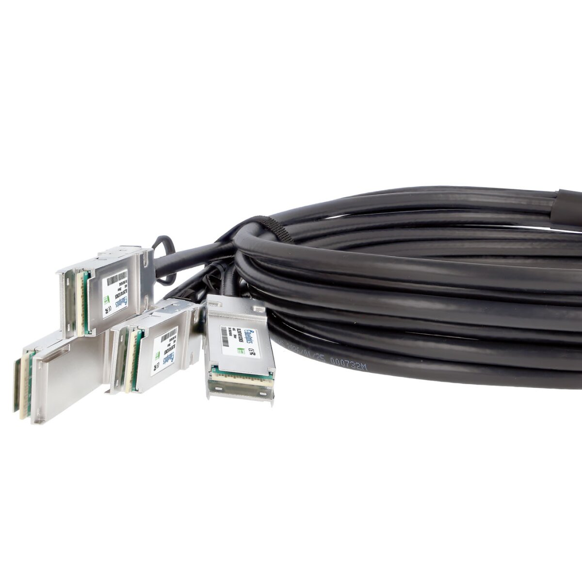 BlueOptics Cisco QDD-4ZQ100-CU2M BlueLAN passives 400GBASE-CR4 QSFP-DD auf 4x100GBASE-CR QSFP56 Direct Attach Breakout Kabel, 2 Meter