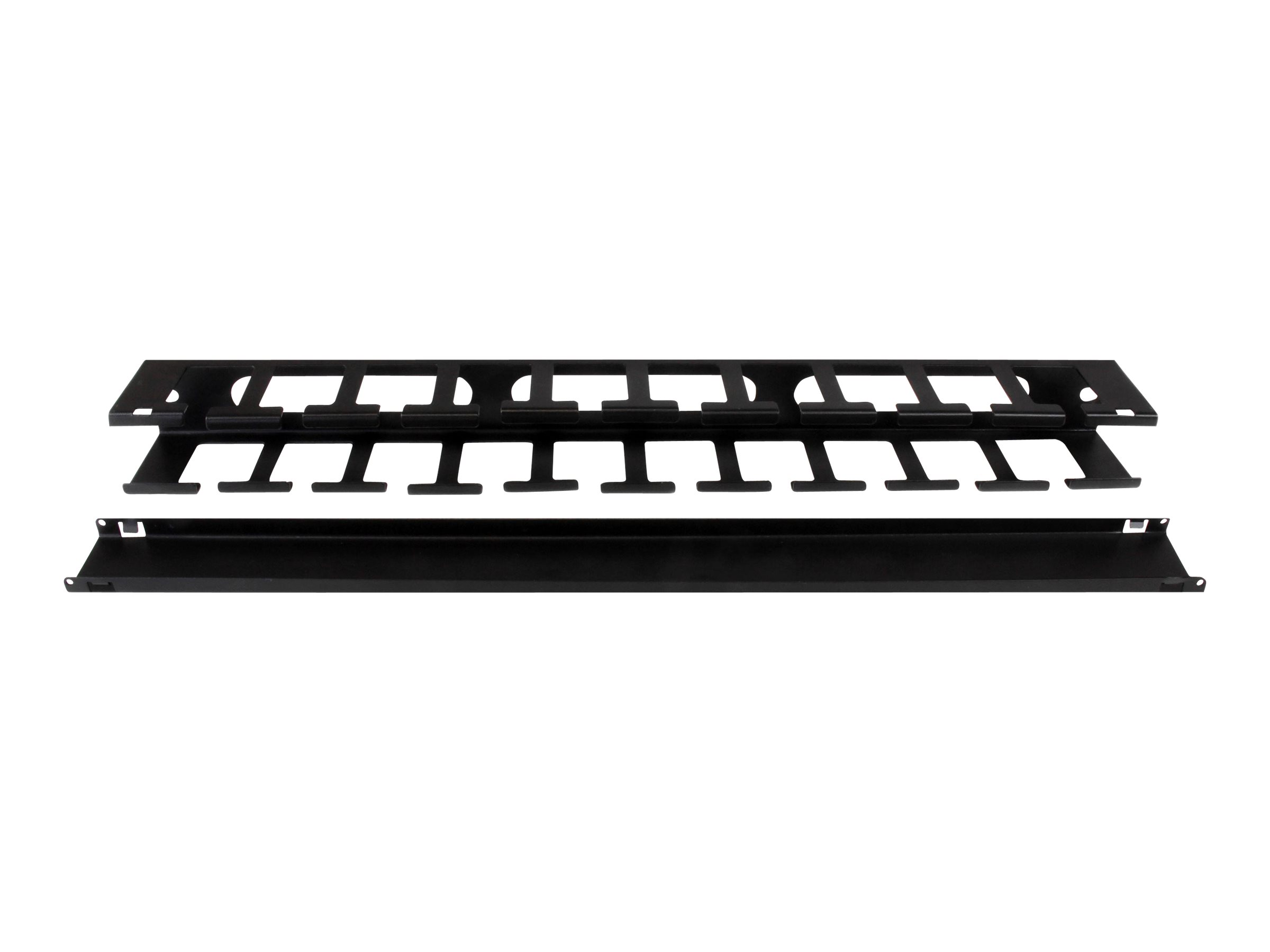 StarTech.com Panel Canaleta 1U de Gestin de Cables para Rack de Conductos Horizontales con Tapa - Conducto de Cables para Rack de Servidores - Organizador/Gestor de Cables para Rack