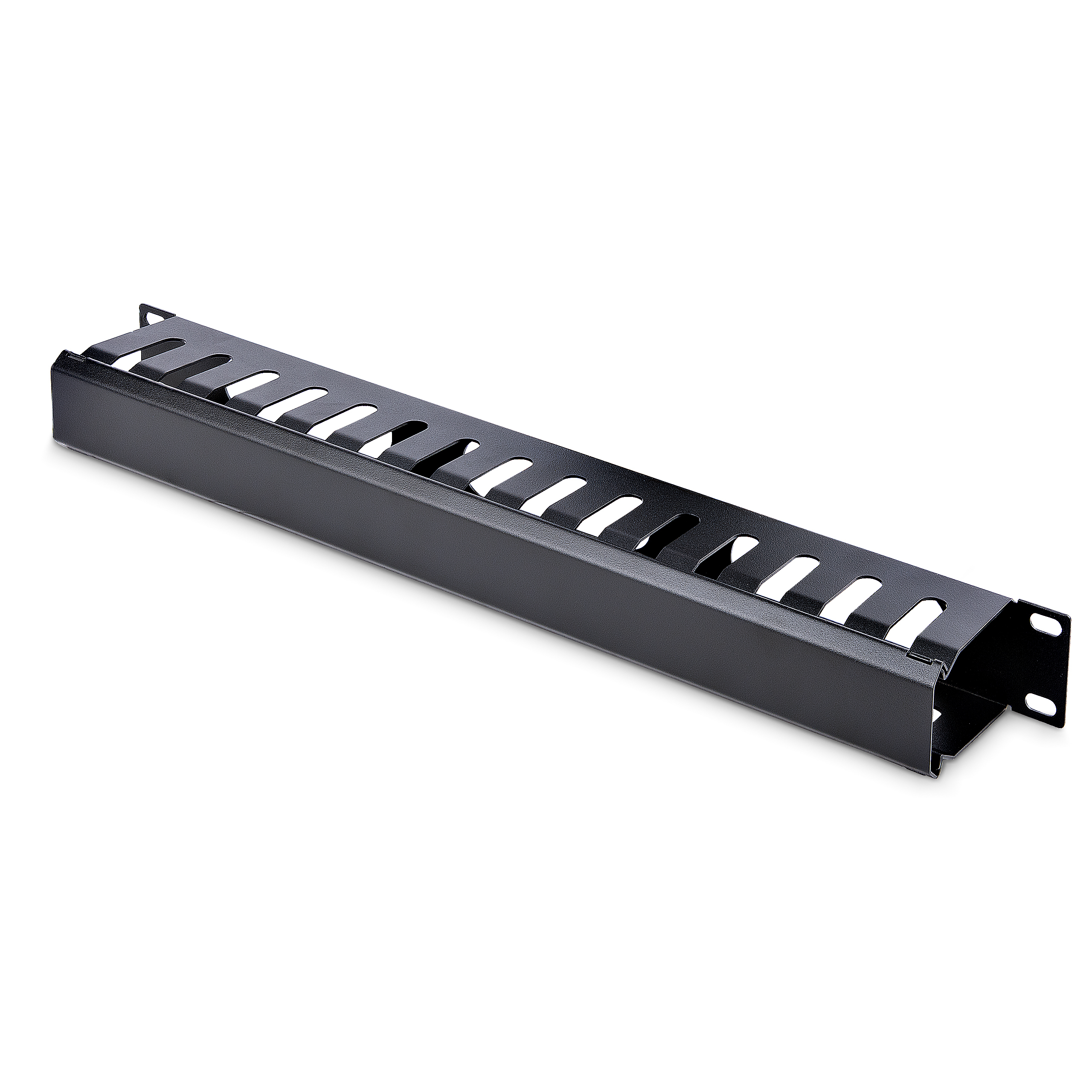 StarTech.com Panel Canaleta 1U de Gestin de Cables para Rack de Conductos Horizontales con Tapa - Conducto de Cables para Rack de Servidores - Organizador/Gestor de Cables para Rack