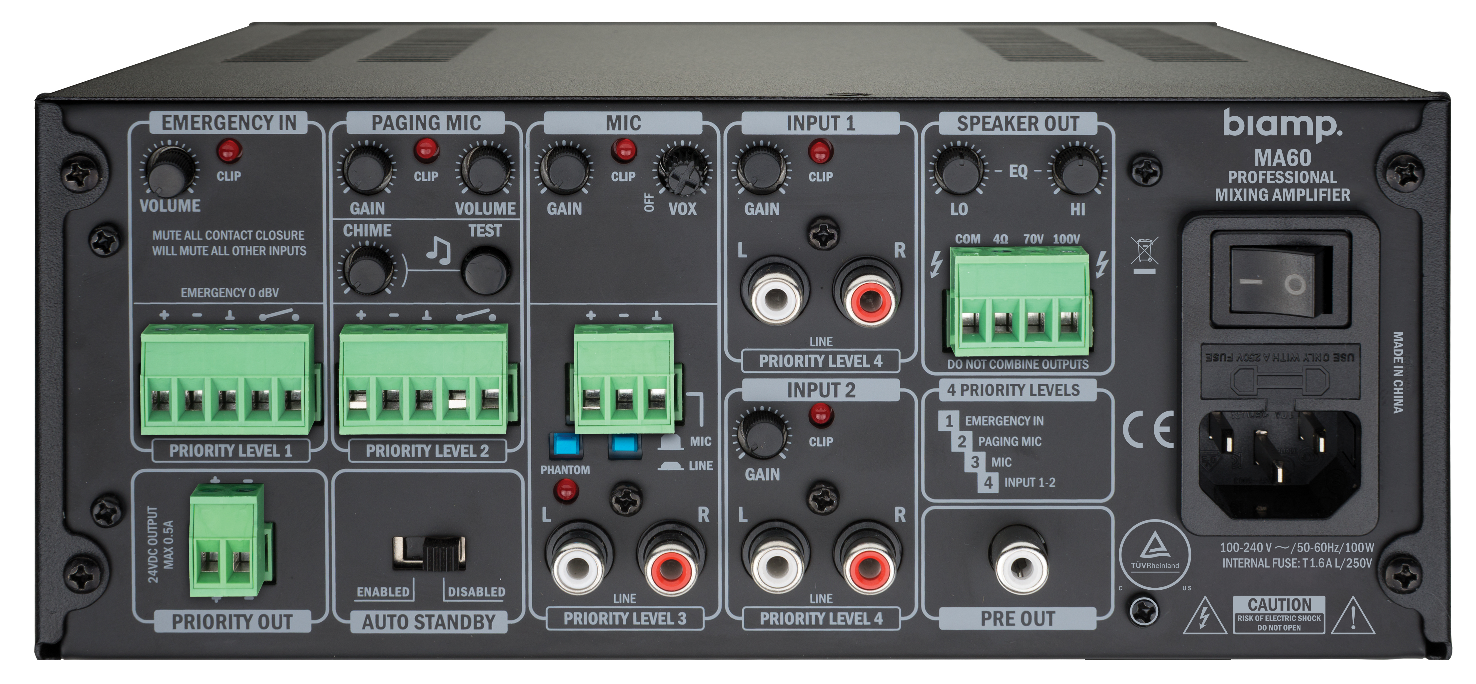 Biamp Commercial Audio MA60 Negro