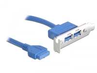 Delock Slot bracket - USB-Konsole - 19-poliger USB 3.0 Kopf (W)