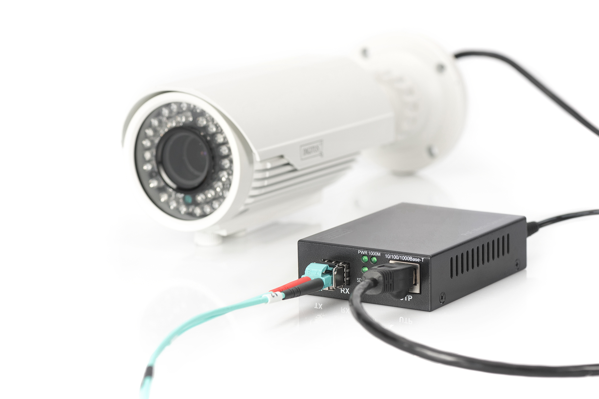 DIGITUS Gigabit PoE Medienkonverter, RJ45 / SFP, PSE