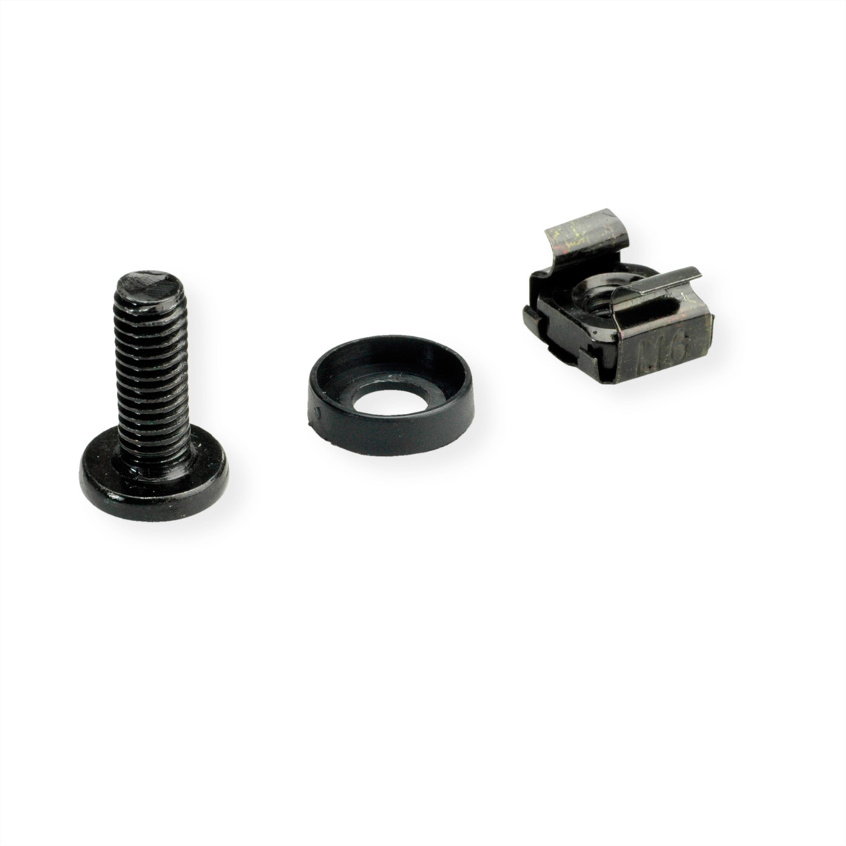 ROLINE 19-Montagematerial M6 50 Sets schwarz