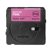 Brother Schriftband BTAG-P35 Wei auf Pink 12 mm x 4 m