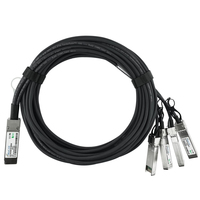 BlueOptics Q-4S-DAC-1M-SS-BL cable infiniBanc QSFP 4xSFP+ Negro