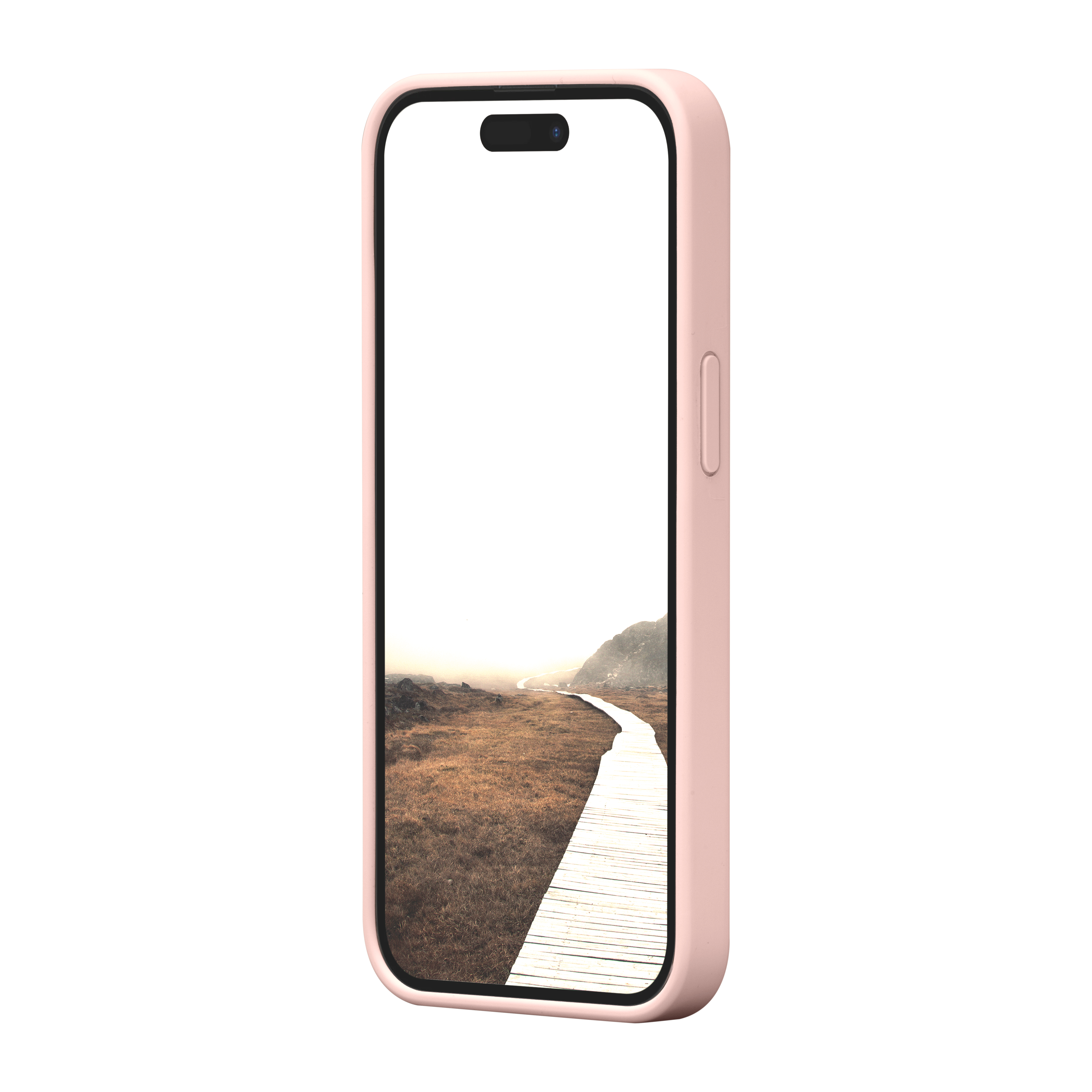 dbramante1928 Monaco Silkon Case mit MagSafe f�r iPhone 15 pink sand