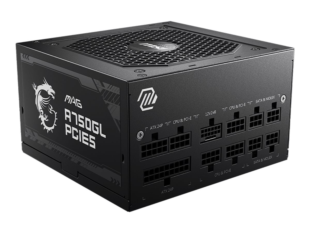 MSI MAG A750GL PCIE5 power supply unit 750 W 20+4 pin ATX ATX Black
