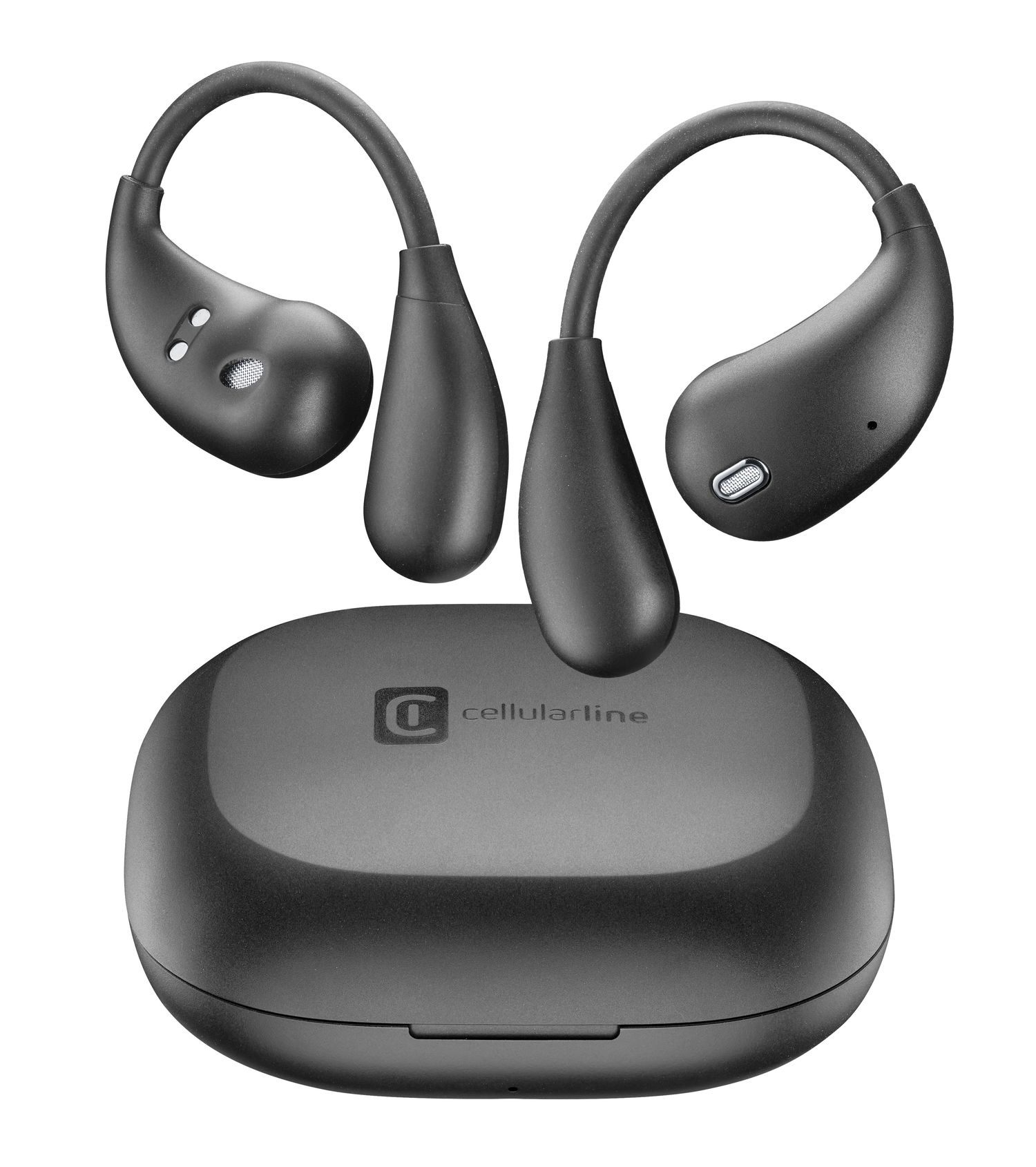 Cellularline Nebit TWS Translator NEBIT TWS earbuds with real-time translation functionality. Elegant and intelligent, designed to break language barriers and support instant communication and transcription.