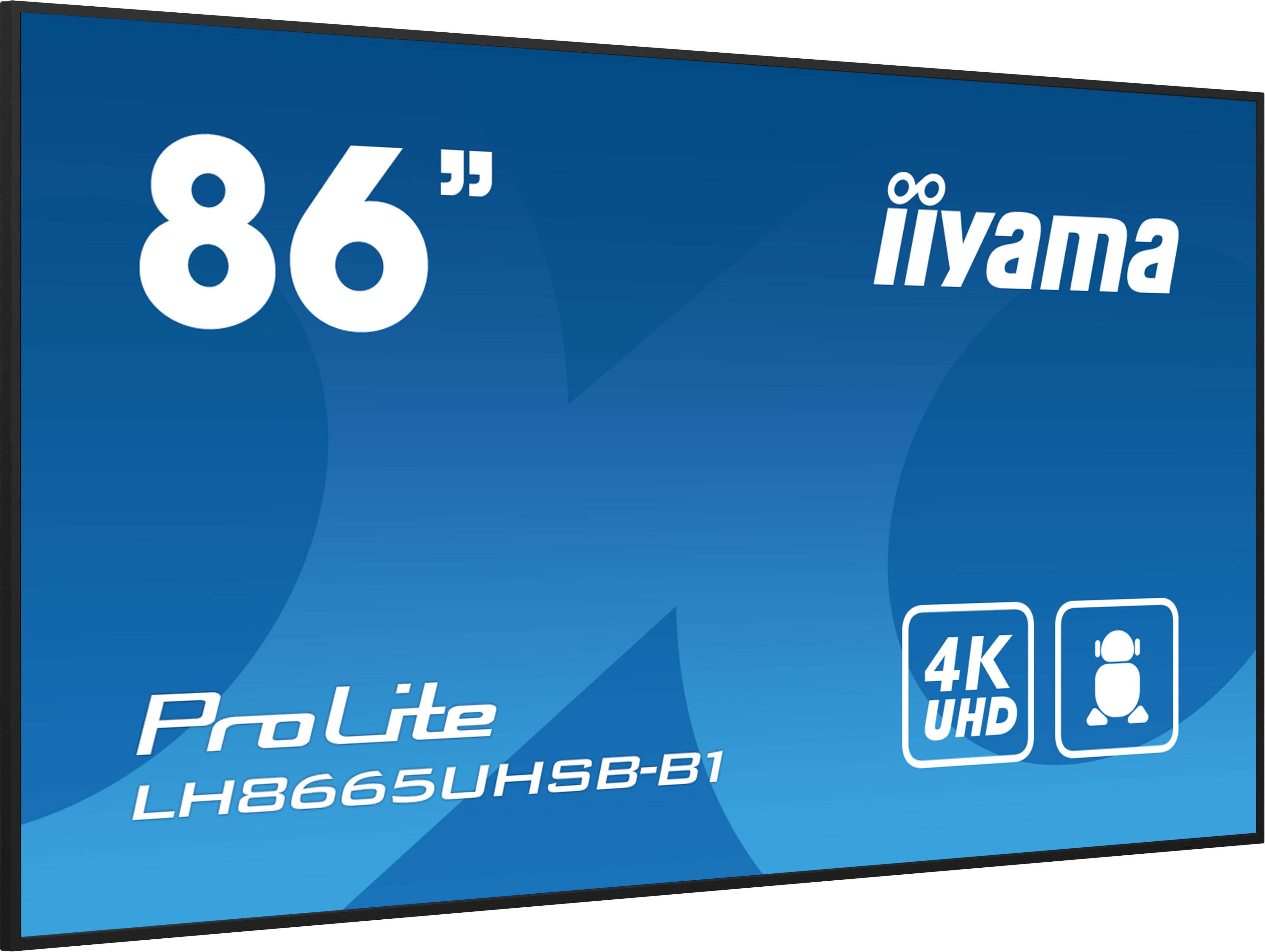 iiyama LH8665UHSB-B1 Signage Display Kiosk design 2.18 m (86) LED Wi-Fi 800 cd/m� 4K Ultra HD Black Built-in processor Android 11 24/7