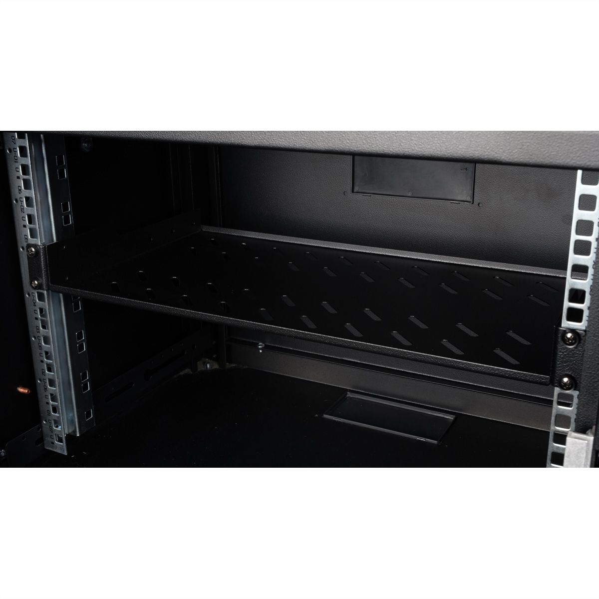 ROLINE Rack - Regal - 250 mm tief, Tragf�higkeit 15 kg - RAL 9005, Jet Black - 1U - 48.3 cm (19)