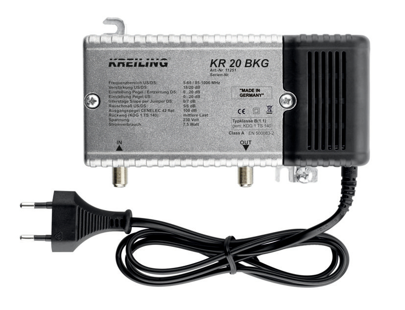 Kreiling KR 20 BKG  KREILING KR 20 BKG amplificador señal de TV 85 - 1006  MHz