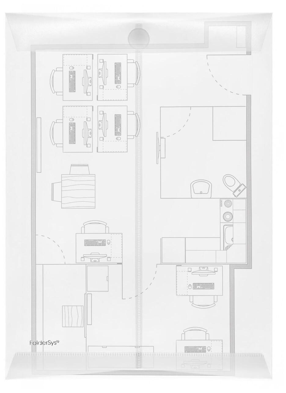 FolderSys 10 Dokumententaschen transparent glatt