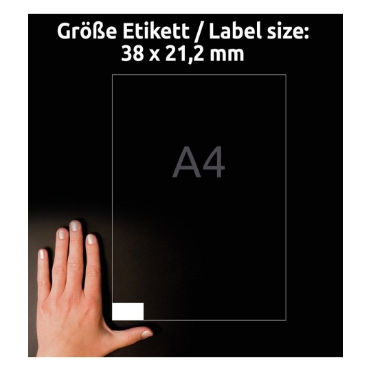 Avery LR3666-10 self-adhesive label Rectangle Permanent White 650 pc(s)