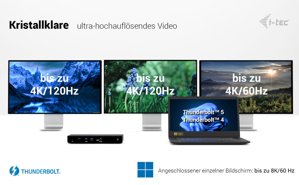 i-tec Thunderbolt4 Triple Display Docking Station + Power Delivery 96W