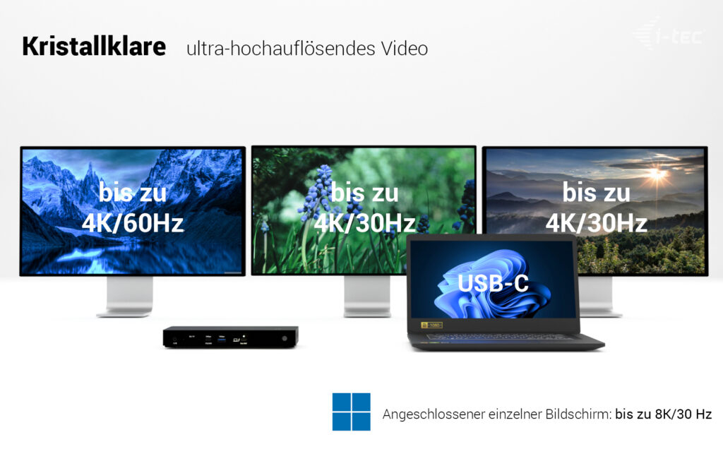 i-tec Thunderbolt4 Triple Display Docking Station + Power Delivery 96W