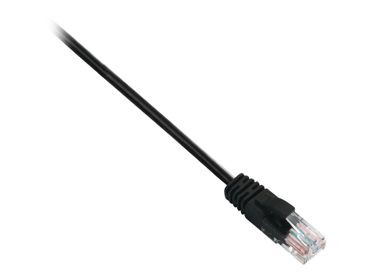 V7 Cable negro Cat6 no blindado (UTP) con conector RJ45 macho a RJ45 macho 1m 3.3ft