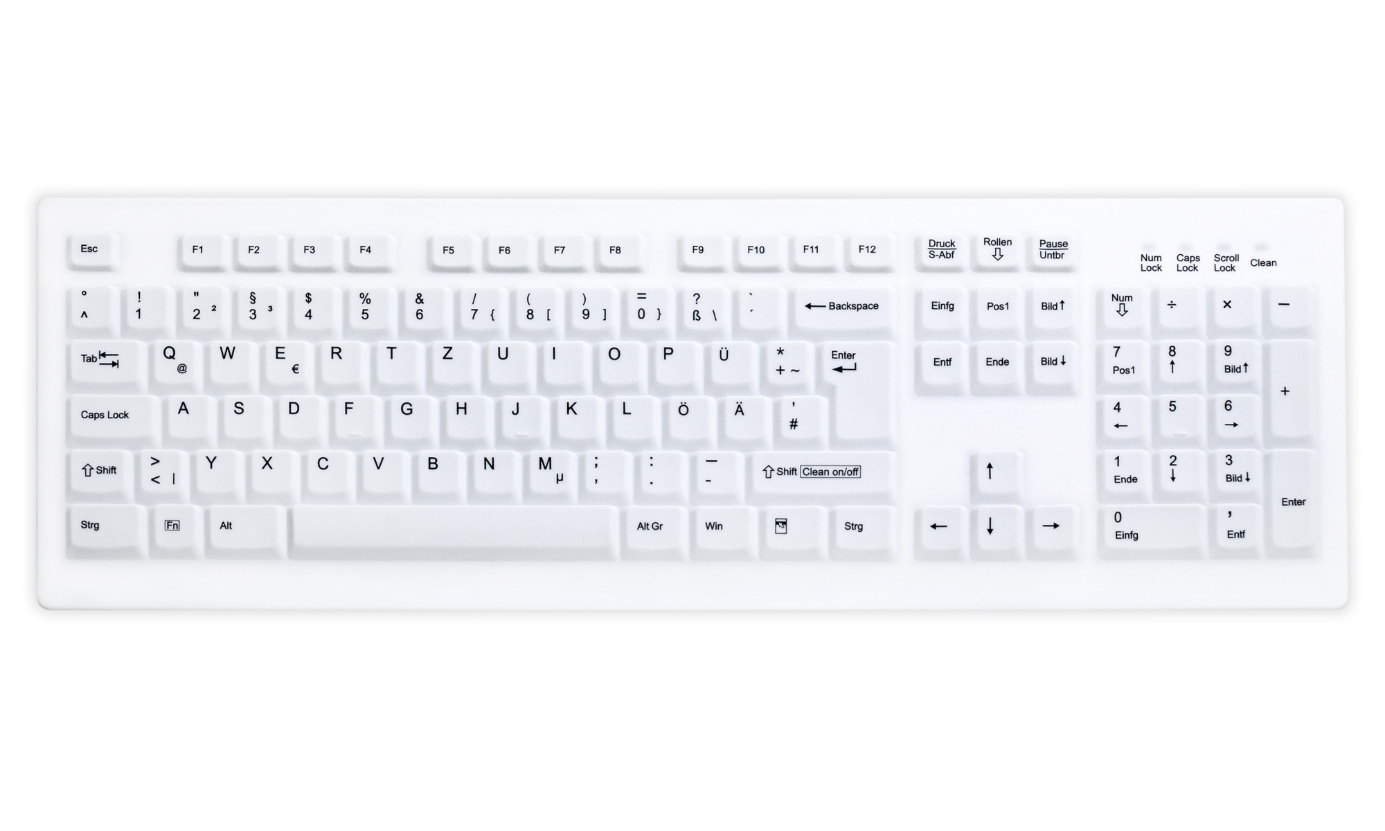 Active Key AK-C8100F keyboard USB QWERTZ CHE White