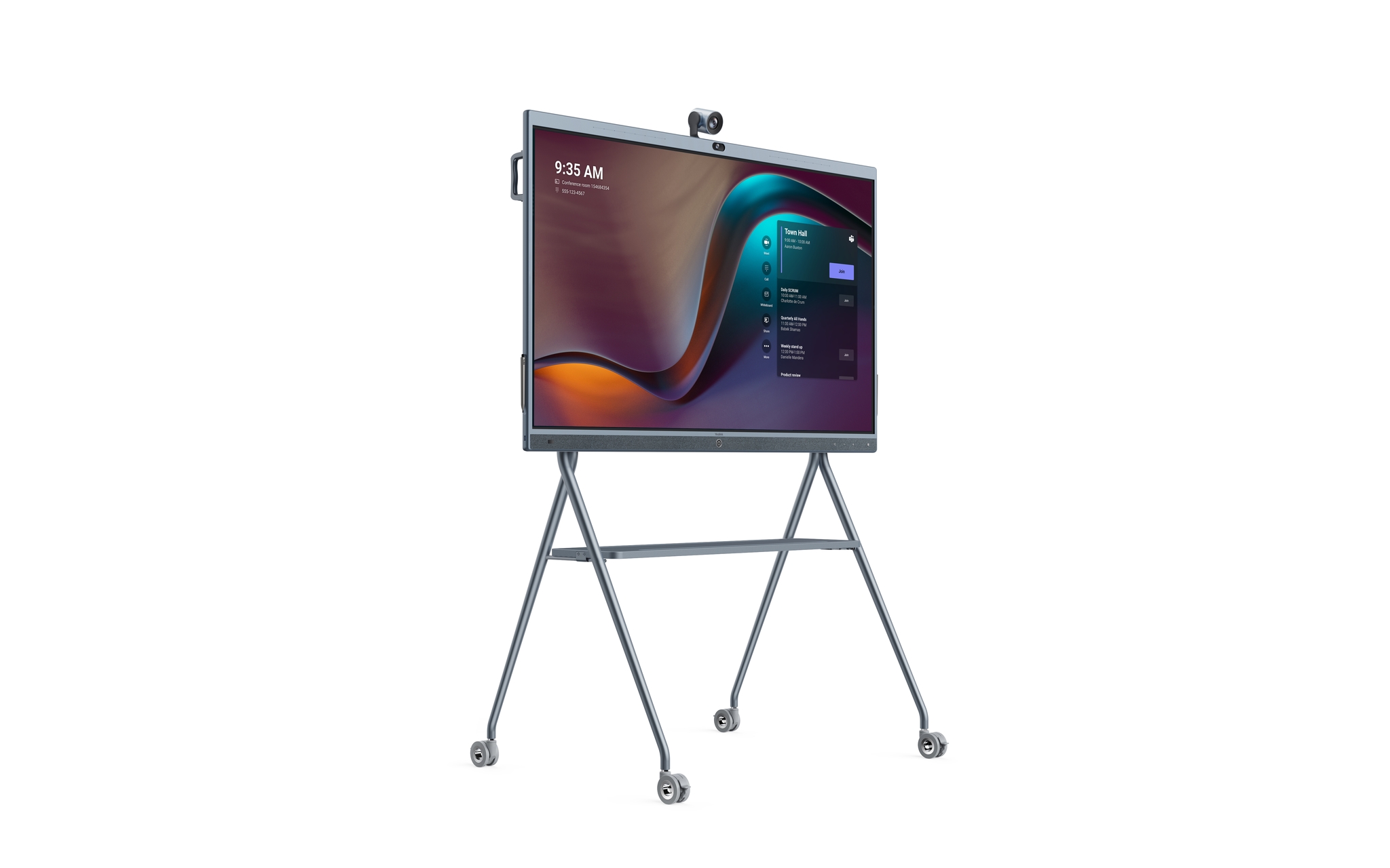 Yealink MeetingBoard Panel plano interactivo 165,1 cm (65) LED Wifi 4K Ultra HD Negro Pantalla tctil Procesador incorporado Android 10