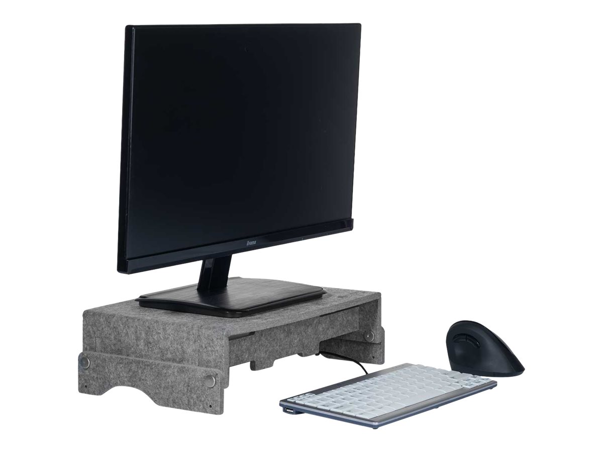 BakkerElkhuizen Q-riser 110 Circular 43,2 cm (17) Gris Bureau