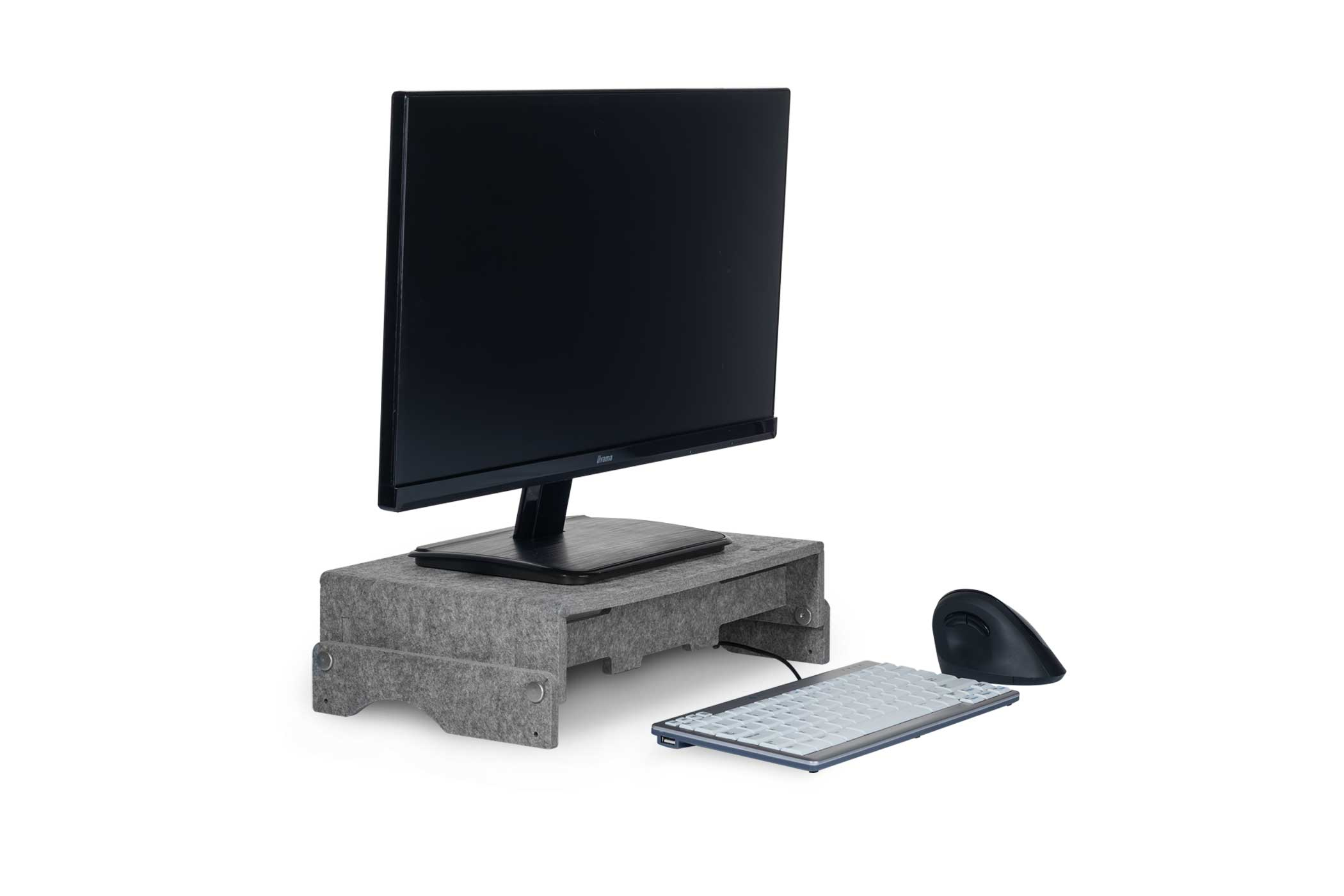 BakkerElkhuizen Q-riser 110 Circular 43,2 cm (17) Gris Bureau