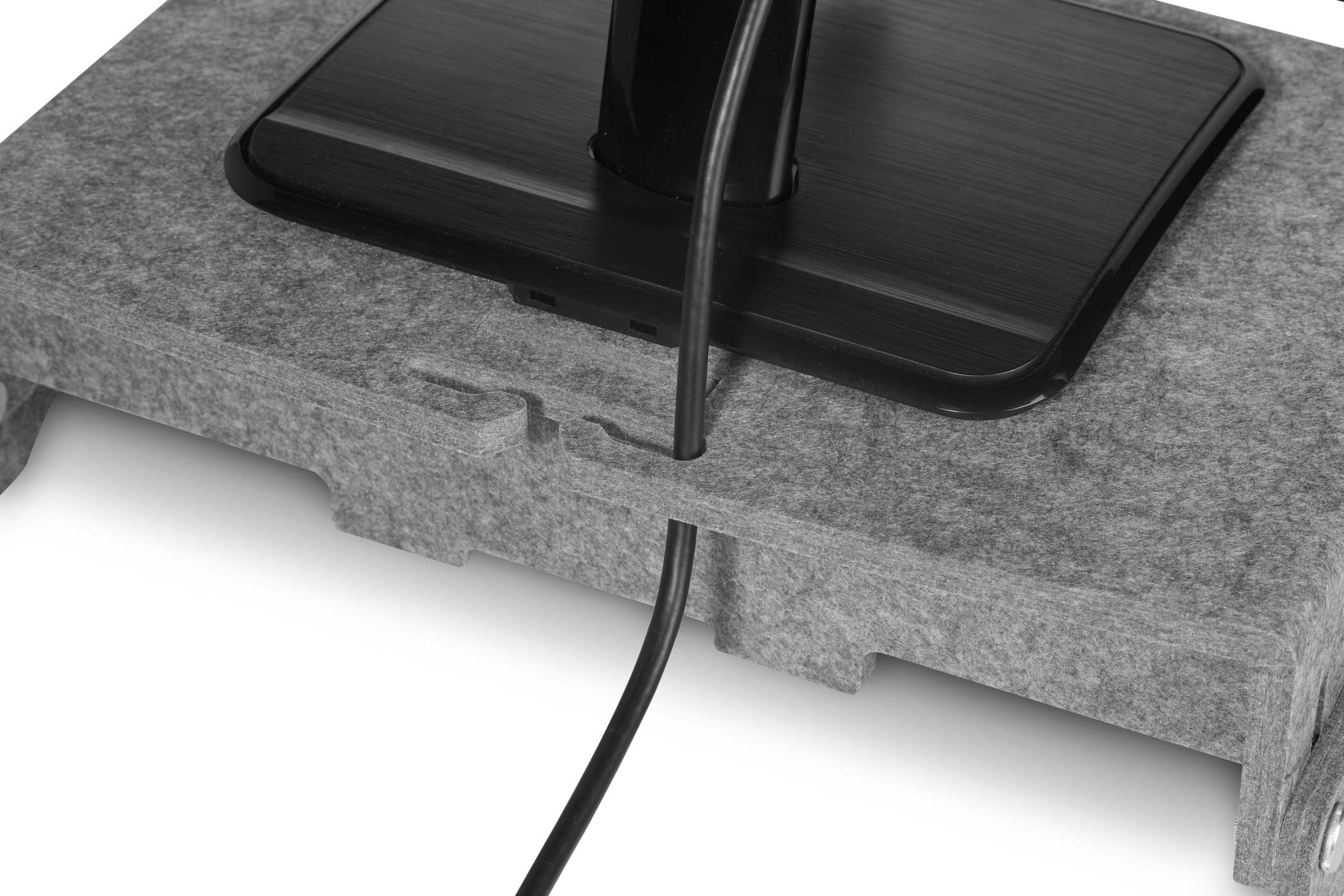 BakkerElkhuizen Q-riser 110 Circular 43,2 cm (17) Gris Bureau