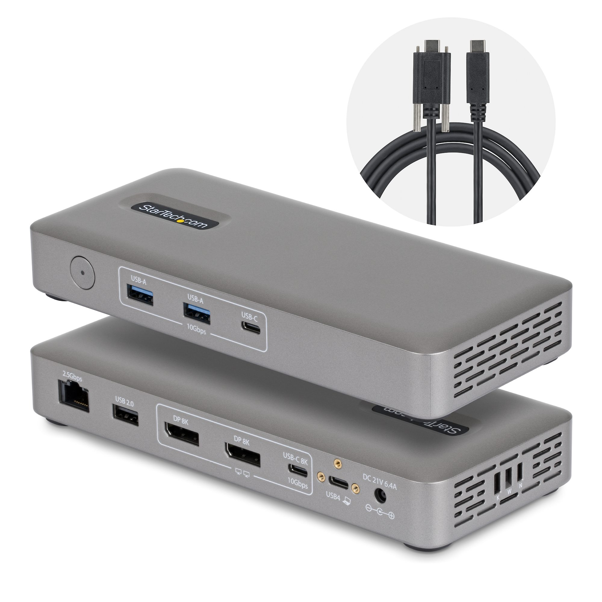 StarTech.com 208UE-USB4-DOCK base para port�til y replicador de puertos Al�mbrico Gris