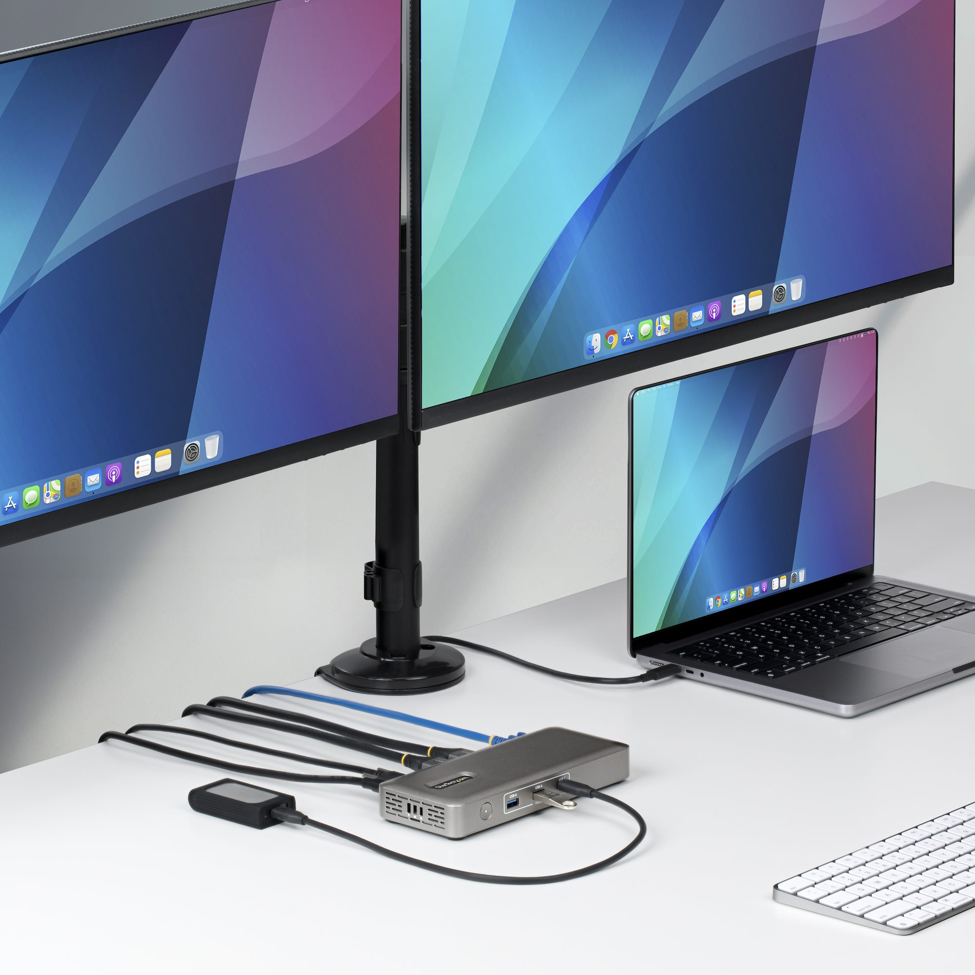 StarTech.com 208UE-USB4-DOCK base para port�til y replicador de puertos Al�mbrico Gris