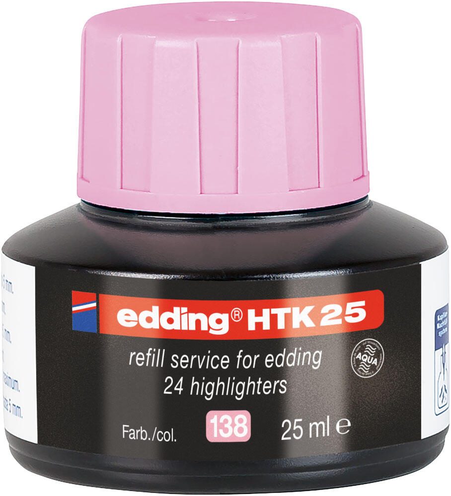 EDDING Nachf�lltine HTK 25 pastellrosa Inhalt 25 ml