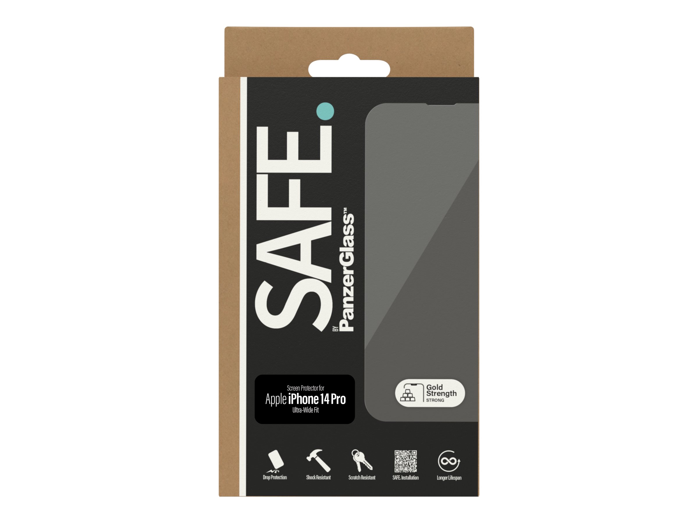 PanzerGlass SAFE. by  Screen Protector iPhone 14 Pro |Ultra-Wide Fit