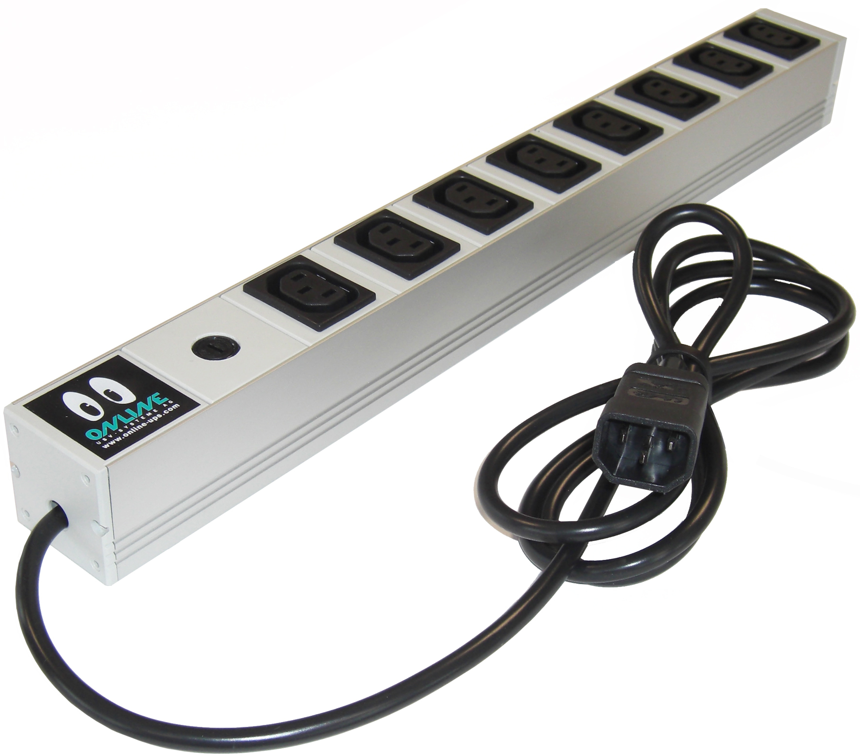 ONLINE USV Steckdosenleiste (Rack - einbaufhig) - Eingabe, Eingang IEC 60320 C14 - Ausgangsanschlsse: 8 (IEC 60320 C13)