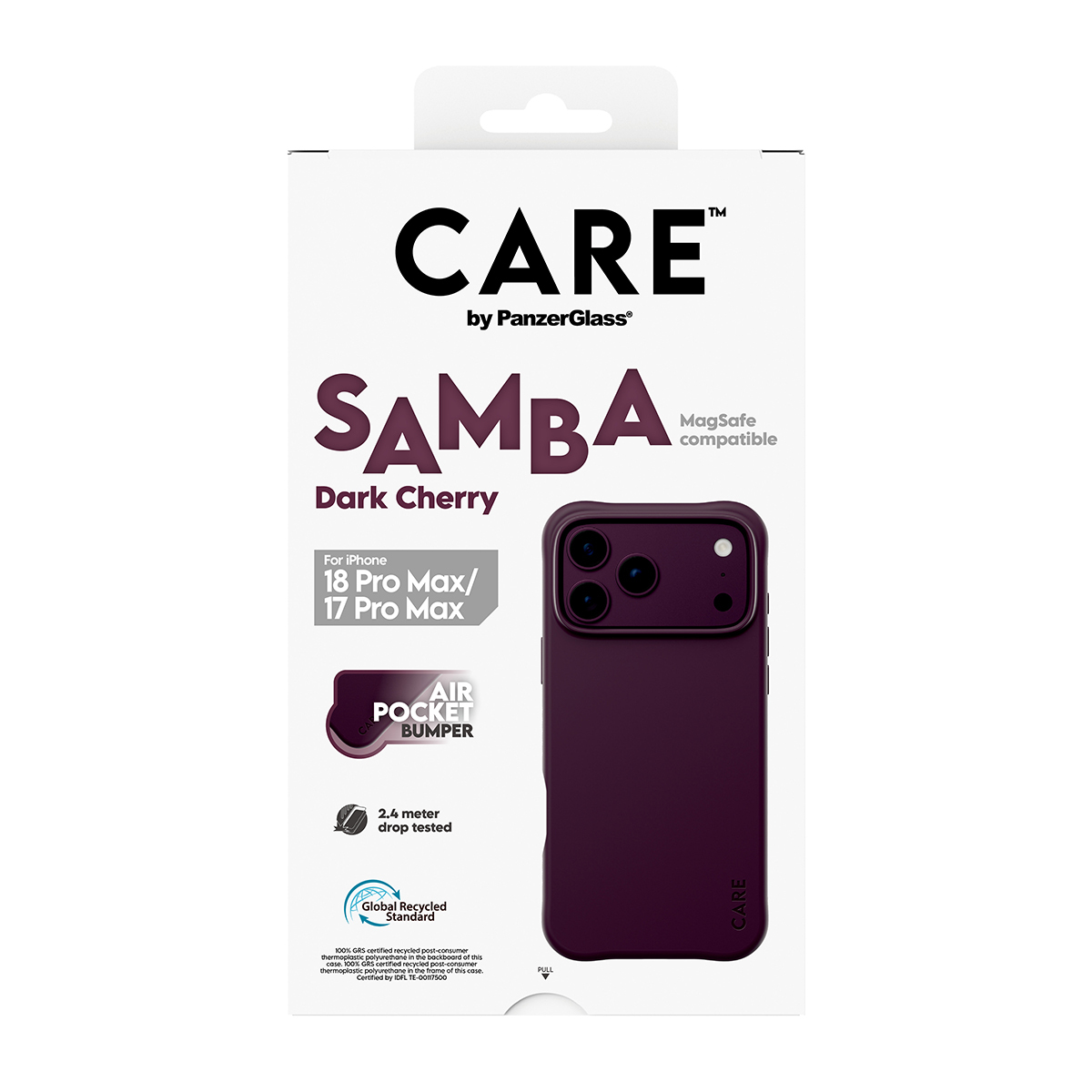 PanzerGlass CARE by � Samba Case Dark Cherry w. MagSafe iPhone 2026 Pro Max | 17 Pro Max coque de protection pour t�l�phones portables Housse Violet