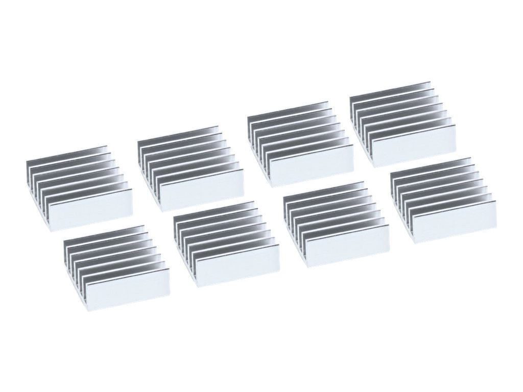 InLine IC chip Sink self adhesive cooling fins, 8 pcs.