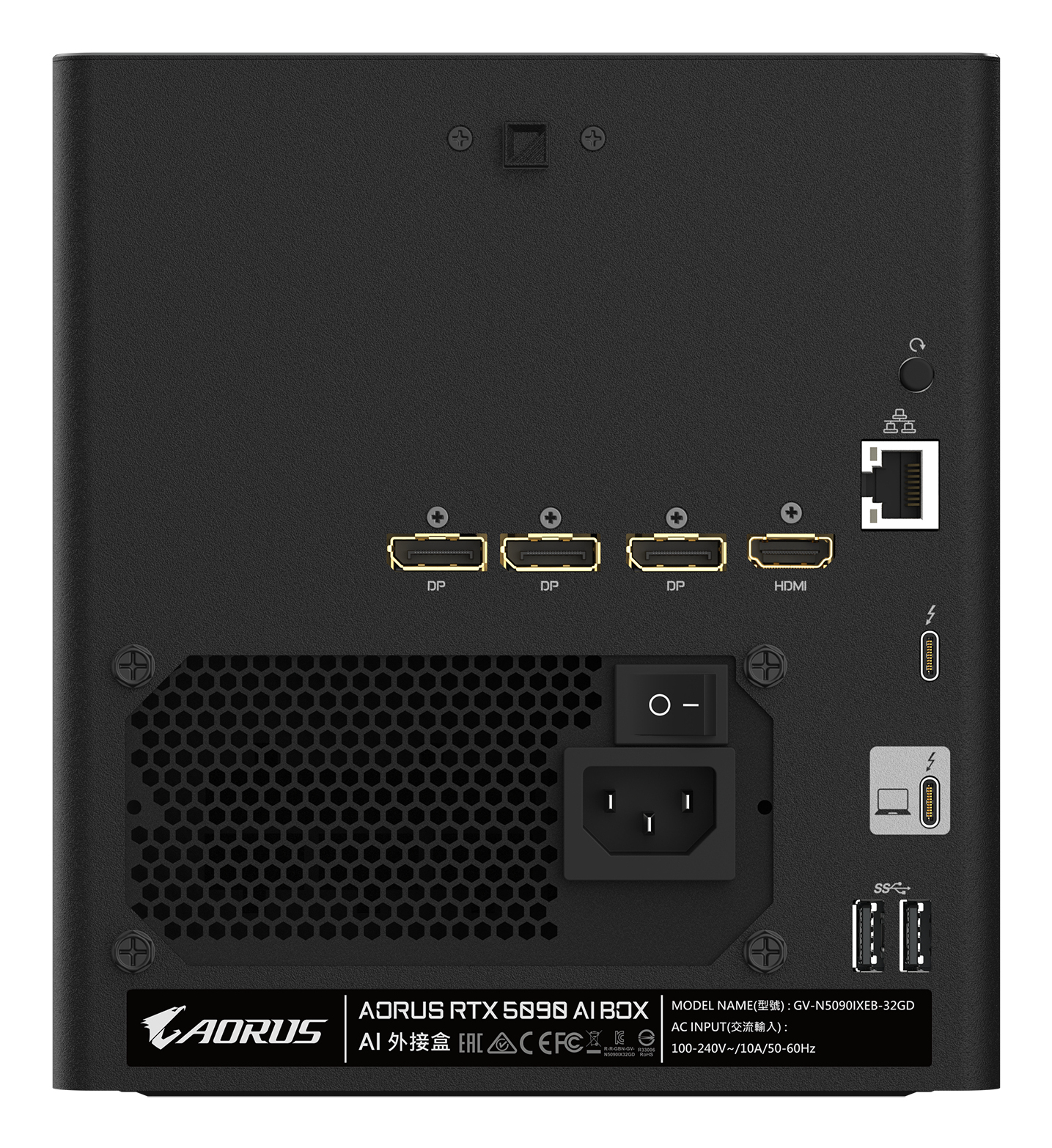 Gigabyte VGA NVIDIA GeForce RTX 5090 AORUS AI BOX 32G, 32G GDDR7, 3xDP, 1xHDMI