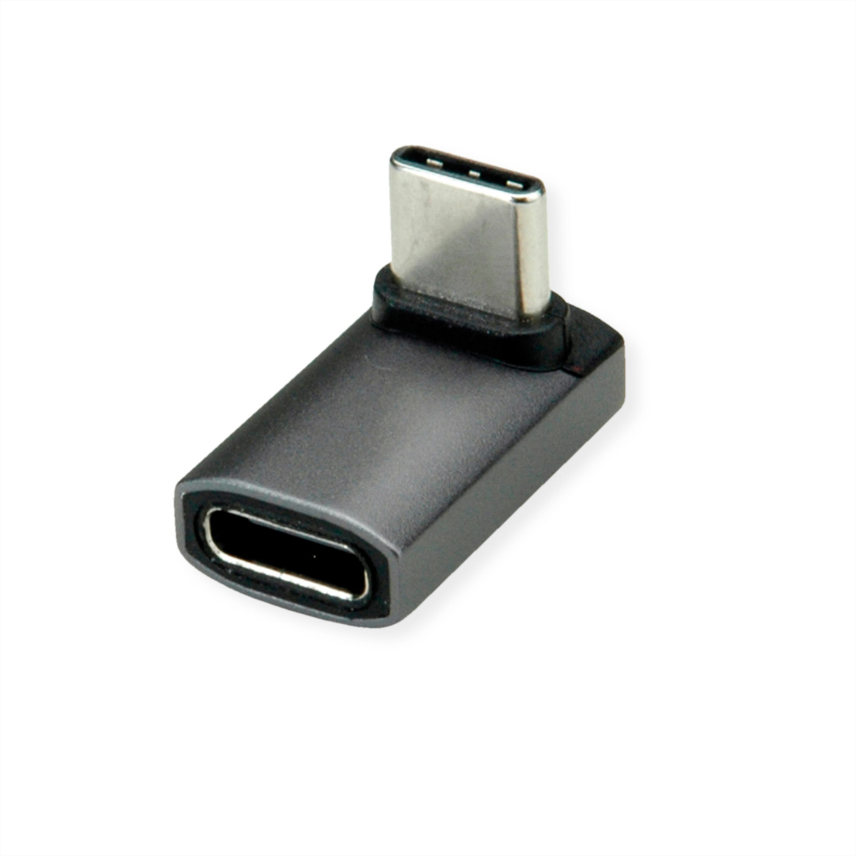 ROLINE USB4 40G Typ C Adapter ST/BU 90� breit Alu