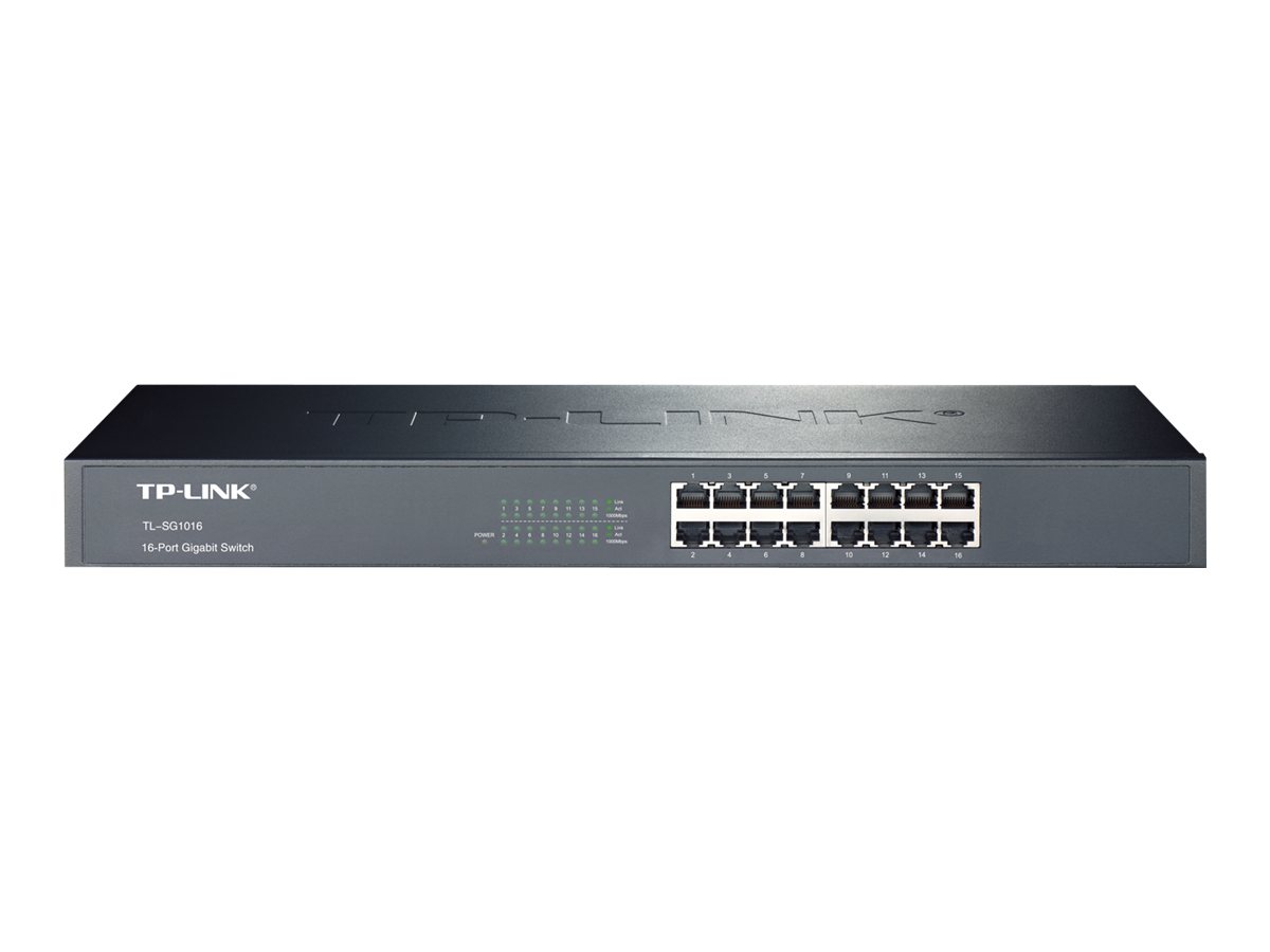 TP-Link TL-SG1016 switch di rete Non gestito Gigabit Ethernet (10/100/1000) 1U Nero