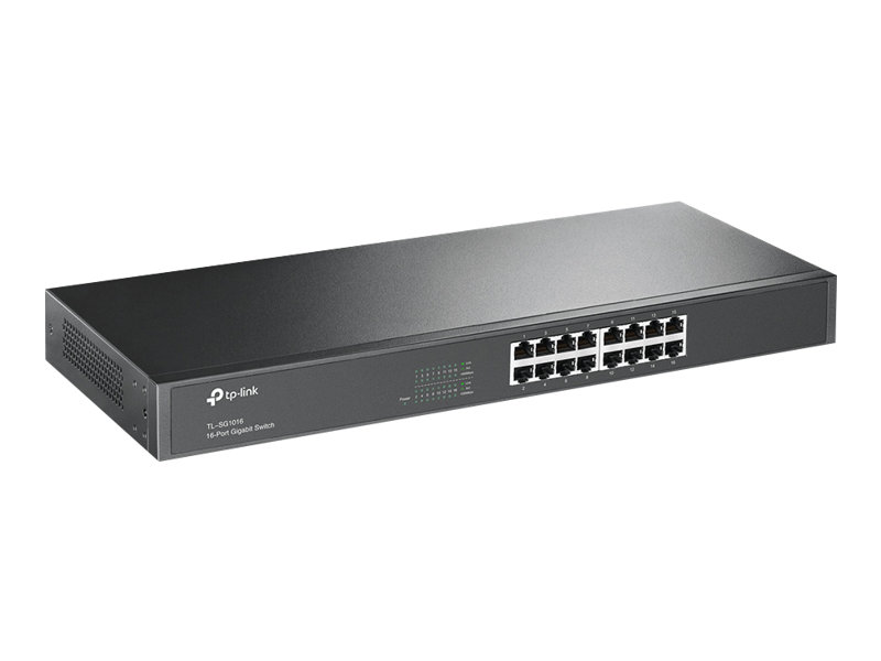 TP-Link TL-SG1016 switch No administrado Gigabit Ethernet (10/100/1000) 1U Negro