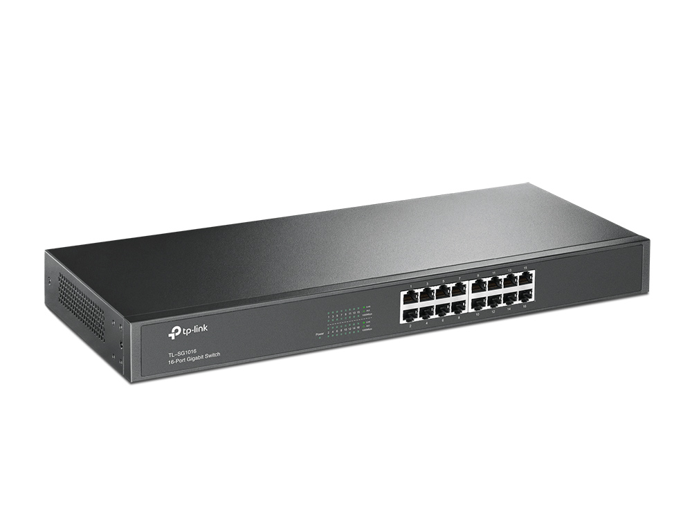 TP-Link TL-SG1016 switch No administrado Gigabit Ethernet (10/100/1000) 1U Negro