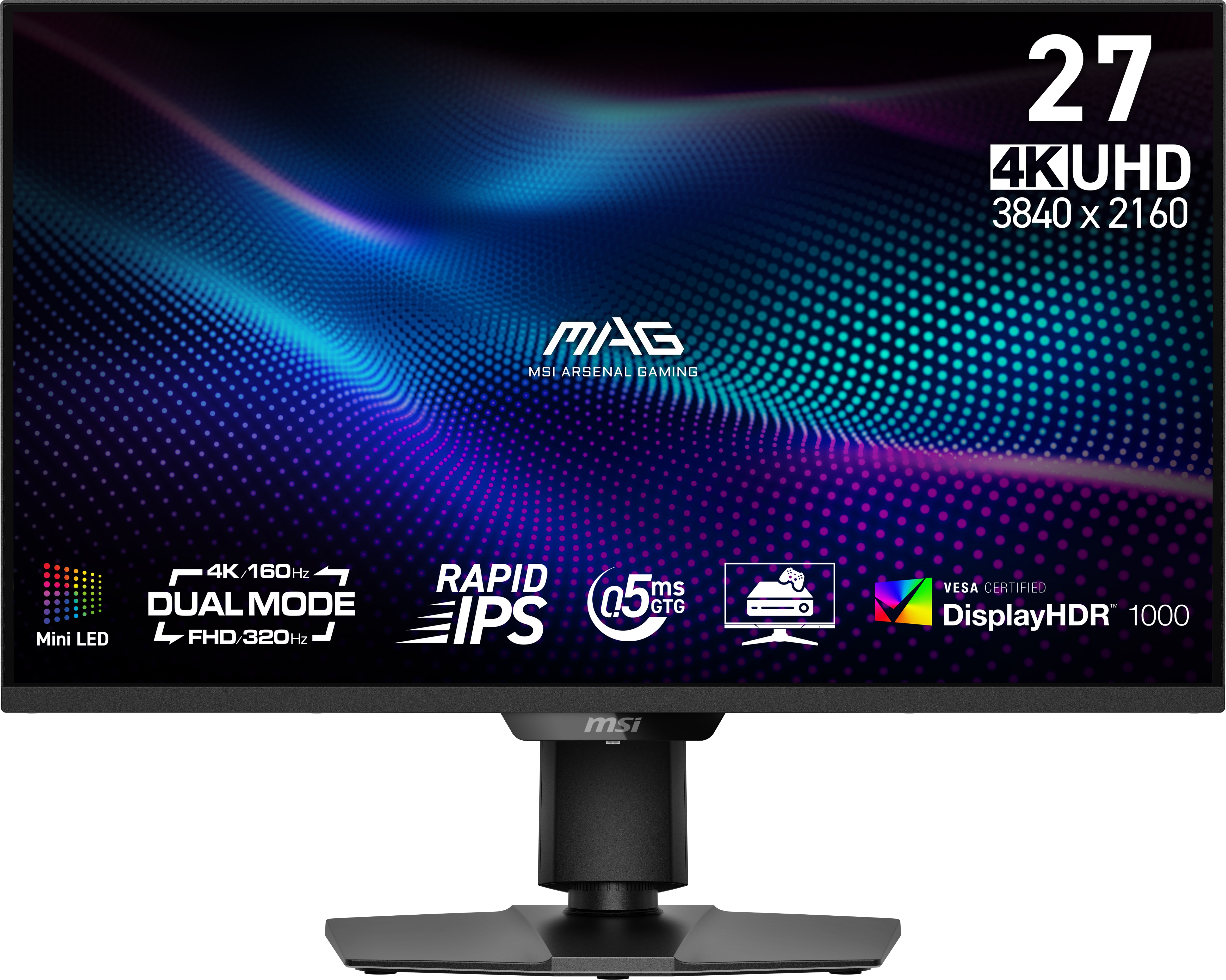 MSI MAG 274UPDFDE E16M computer monitor 68.6 cm (27) 3840 x 2160 pixels 4K Ultra HD LED Black