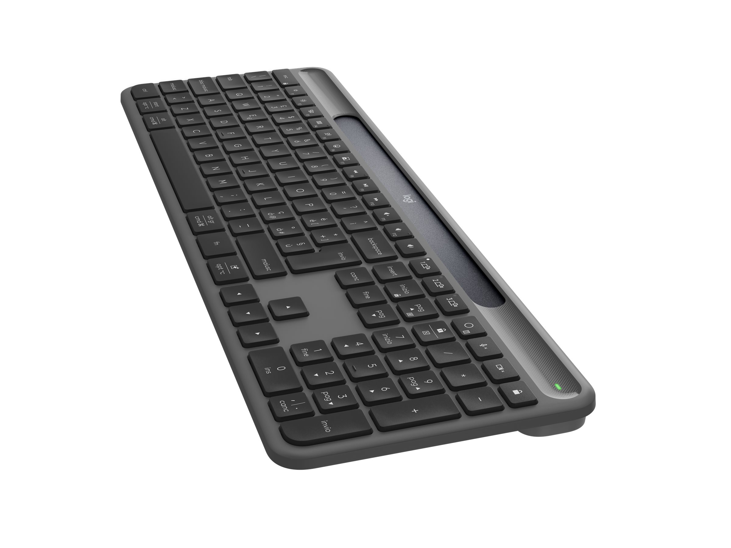 Logitech Signature Slim Solar+ K980 for Business teclado Universal RF Wireless + Bluetooth QWERTY Italiano Grafito