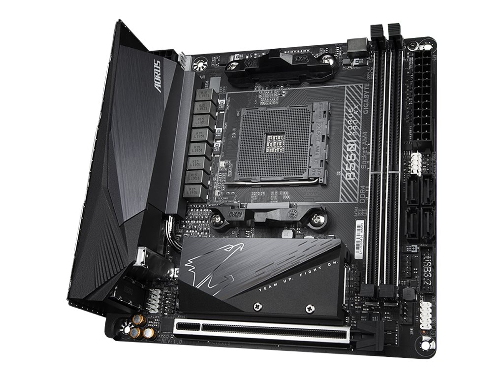 GIGABYTE B550I AORUS PRO AX Placa base - Procesadores AMD Ryzen 5000, VRM de 8 fases, hasta 5300 MHz DDR4, 1xPCIe 4.0 + 1xPCIe 3.0 M.2, Wi-Fi 6E, LAN 2.5GbE, USB 3.2 Gen 2