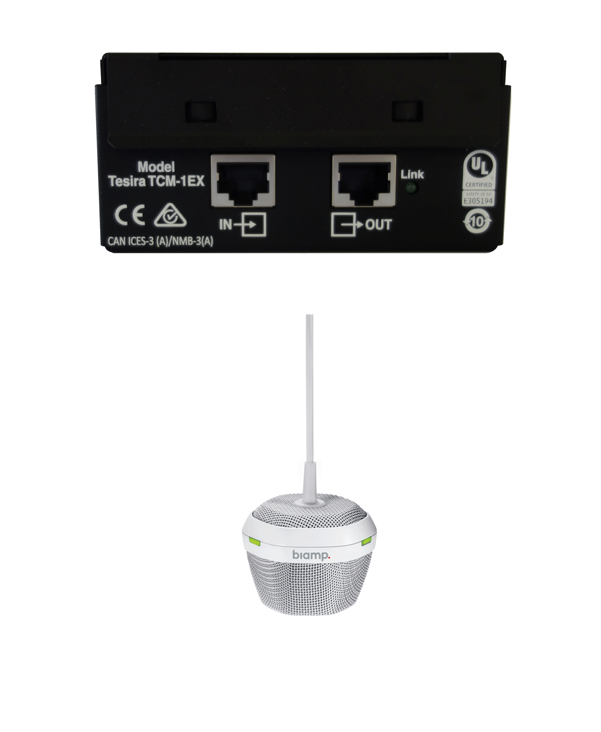 Biamp Parl� TCM-1EX Blanco Micr�fono para conferencias